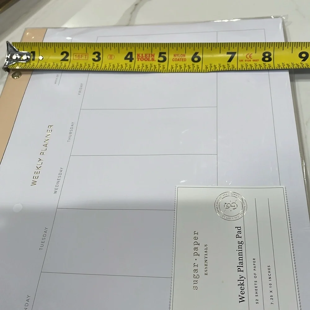 Sugar Paper Undated Weekly Planning Pad